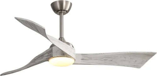 Vista 12 de CACI Mall Ventiladores de techo de madera de 52 pulgadas sin luces, sólido, ventilador de techo de 3 aspas para interiores y exteriores, sin luz