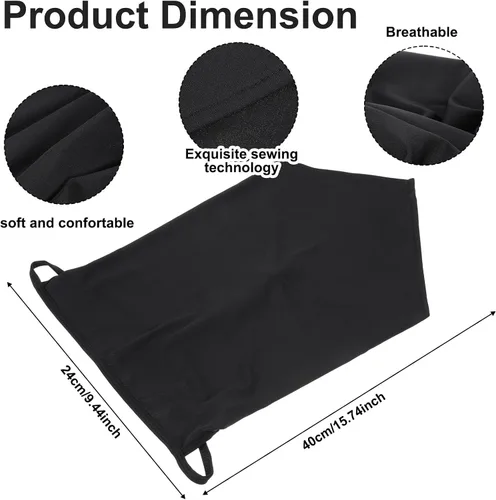 Vista 2 de 2 unidades de polaina para el cuello con bucles para las orejas, pasamontañas elásticos, antideslizantes, para el cuello, bandana con cintas