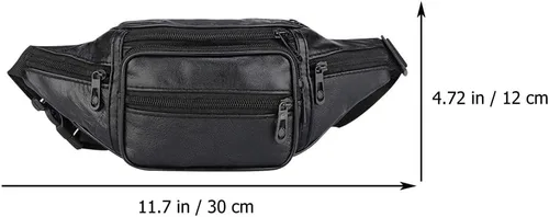 Vista 4 de Riñonera multifuncional con correa extra ajustable, múltiples bolsillos, bolsa deportiva para correr, senderismo, viajes y uso diario