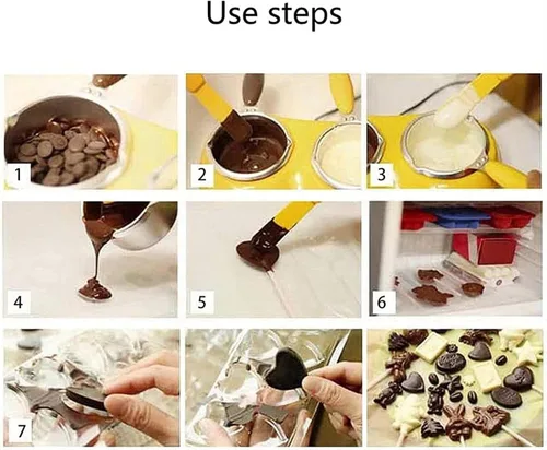 Vista 6 de Derretidor de chocolate, olla de plástico para derretir chocolate caliente, máquina eléctrica de fundición, herramienta de cocina con juego