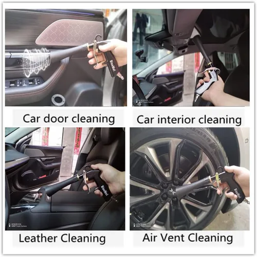 Vista 8 de Pistola de lavado de alta presión para interior de automóvil, limpieza de detalles, limpieza de detalles, pistola de lavado en seco con cepillo
