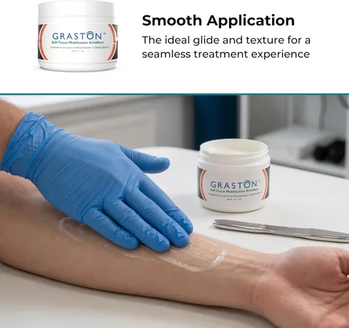 Vista 2 de Graston Technique Emoliente enriquecido con vitamina E - Tarro de 4 onzas, ideal para loción IASTM y crema de terapia de masaje, crema perfecta