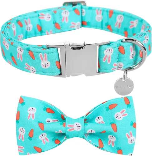 Vista 35 de Collar patriótico para perro con pajarita, collar de perro con lazo del 4 de julio, collar de bandera estadounidense para cachorros, machos
