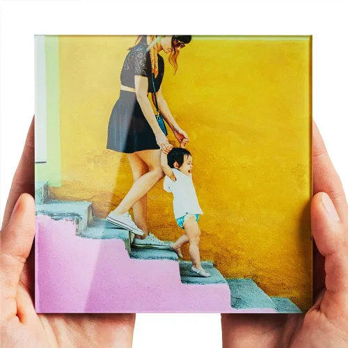Vista 10 de Fracture - Impresión de foto en vidrio personalizada – 12 x 16 cm Tamaño de retrato extra pequeño Sube tu propia foto Arte de pared de vidrio