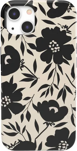 Vista 17 de Carcasa Casely para iPhone 13 Jardín Beige Flores Neutrales Compatible con MagSafe Diseño Clásico Ultra Delgado