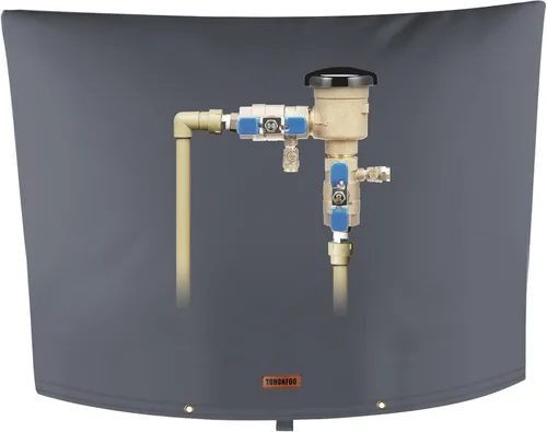 Vista 23 de Cubierta aislante de tubería para prevención de reflujo (5°F) – Bolsa aislada para válvula de aspersor de riego – Cubierta de bomba de pozo de agua