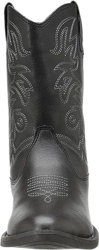Vista 2 de Deer Stags Ranch - Botas estilo vaquero unisex para niños pequeños y grandes, Negro