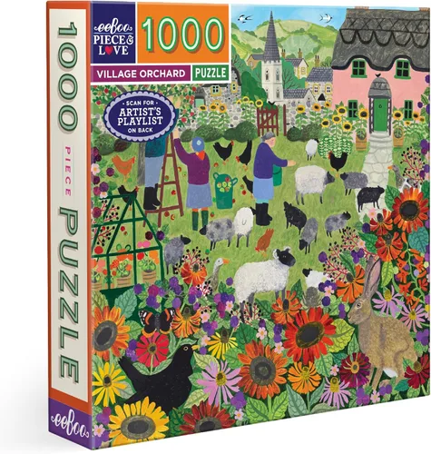 Vista 21 de eeBoo Rompecabezas de 1000 piezas con diseño de gato de naturalista para adultos, cuadrado de 23 x 23 pulgadas, fabricado con tablero reciclado