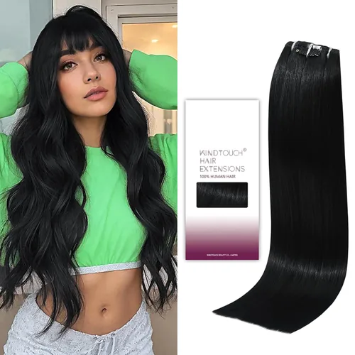 Vista 37 de WindTouch Extensiones de cabello humano real con pinzas, balayage, color rubio ceniza a rubio platino, con reflejos gruesos para cabeza completa, 14