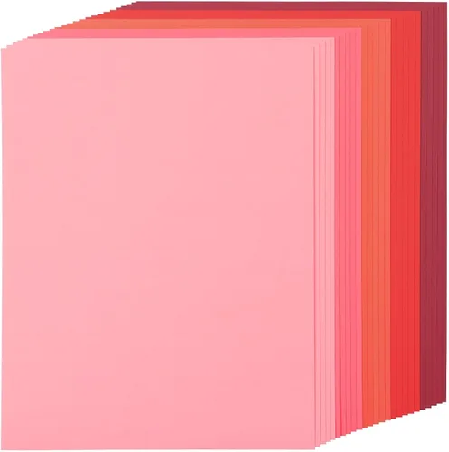 Vista 8 de 24 hojas de papel de cartulina de 6 colores de 8.5 x 11 pulgadas, papel de doble cara de 92 libras/8.82 oz/m², papel grueso de construcción