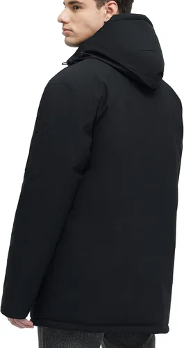 Vista 3 de Abrigos de invierno para hombre, chaquetas de invierno, impermeables, cálidas, gruesas, largas, con capucha