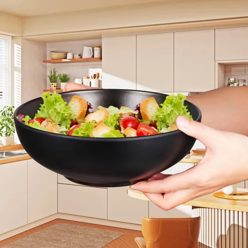 Vista 6 de DOITOOL Recipiente A5 de estilo japonés para ramen de 8.46 pulgadas, recipiente de fideos de porcelana de imitación, apto para microondas