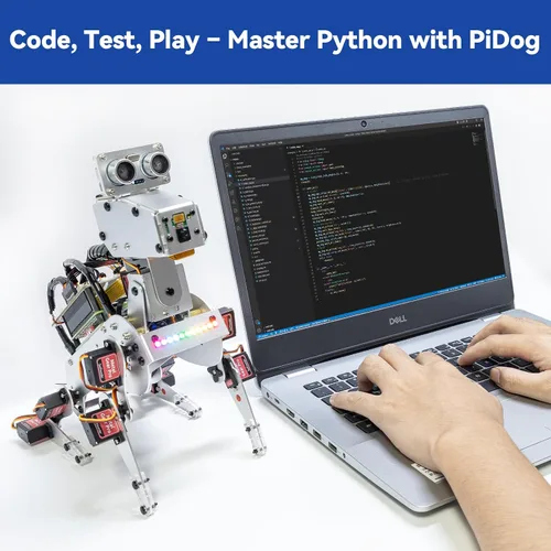 Vista 6 de SunFounder Kit de robot AI con Raspberry Pi Zero 2 W+tarjeta TF 32G, ChatGPT-4o habilitado con comando de voz y reconocimiento de video, control