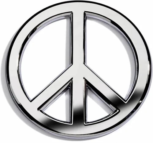 Vista 8 de Logo Clásico de Signo de Paz en Negro - Emblema de Coche de Metal de Revolution Car Badges - Símbolo Antiguerra de Paz y Amor - Alternativa Premium