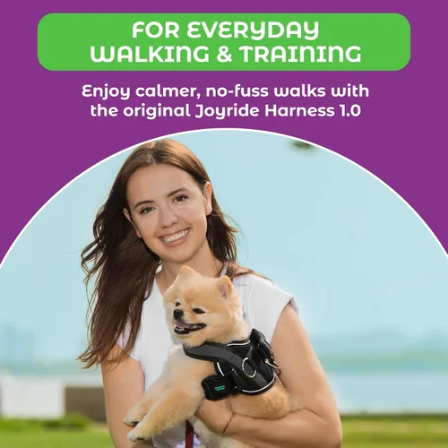 Vista 6 de Joyride Basic Essential Dog Harness 1.0 - Perros pequeños, medianos y grandes, chaleco para mascotas sin tirones con 3 anillos laterales