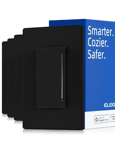 Vista 6 de ELEGRP Interruptor Regulador de Luz Inteligente DTR30, Unipolar o 3 Vías, Regulador Táctil Wi-Fi de 2.4GHz Compatible con Alexa/Google Assistant