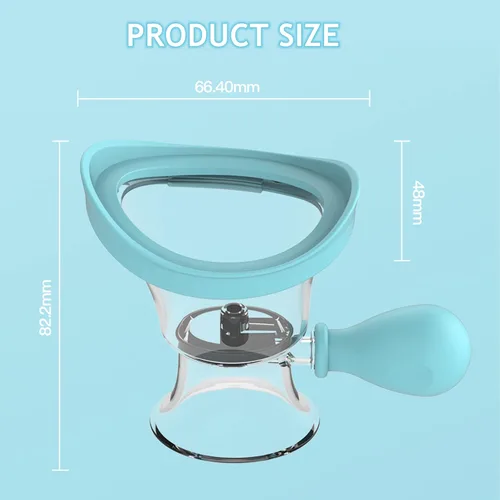 Vista 6 de Taza de lavado de ojos portátil Kit de limpiador de ojos manual de silicona presión de aire enjuague ocular tazas con contenedor de almacenamiento