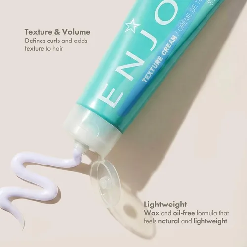 Vista 2 de Enjoy Crema texturizada, crema de peinado de fijación media a firme para separación y volumen, texturizante ligero para estilos despeinados