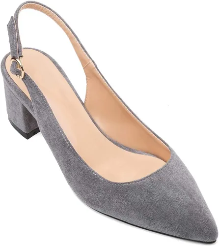 Vista 6 de Mettesally Tacón de bloque Slingback bombas para mujer 2 pulgadas tacón bajo cómodo