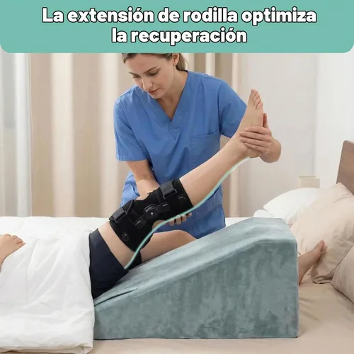 Vista 4 de Almohadas de elevación de piernas para después de la cirugía, almohada de rodilla de espuma viscoelástica para cirugía de reemplazo de rodilla