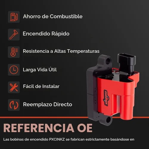 Vista 3 de Paquete de 8 bobinas de encendido Red Square UF271 y juego de bujías