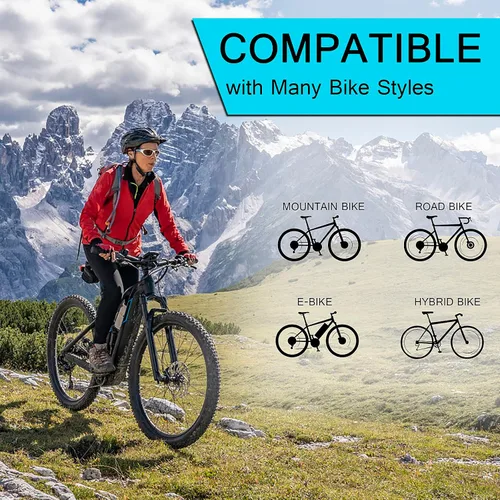 Vista 7 de FIFTY-FIFTY Sillín de bicicleta de montaña, cómodo asiento de bicicleta de espuma viscoelástica, suave e impermeable para hombres y mujeres