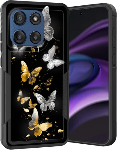 Vista 88 de para Moto G Play 4G 2024, funda de dos capas híbrida resistente y a prueba de golpes, PC duro + silicona suave protectora para Motorola Moto G Play