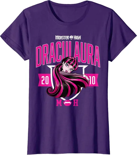 Vista 38 de Monster High -Camiseta Colegiada Draculaura Gris asfalto