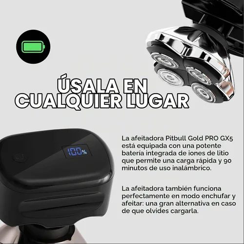 Vista 6 de Skull Shaver - Pitbull Gold PRO GX5 Maquinilla de afeitar para cabeza y cara