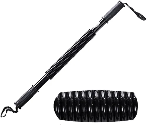 Vista 3 de Boshen Barra giratoria de potencia para entrenamiento de fuerza superior del cuerpo, entrenamiento de fuerza resistente, 44 libras/66 libras/88 110