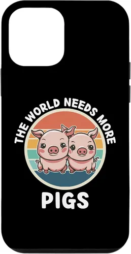 Vista 12 de iPhone 15 Vintage The World Needs More Pig Retro Pigs Lover Case