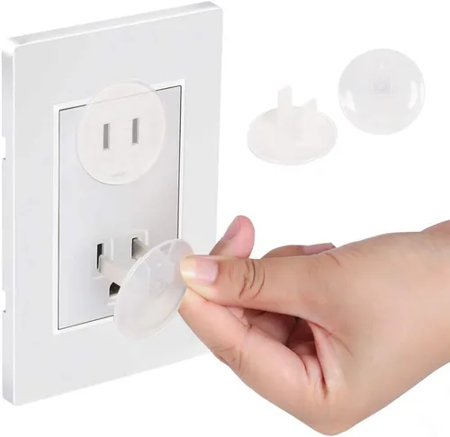 Vista 2 de Vmaisi - 38 fundas transparentes para enchufes a prueba de bebés Protector de enchufe a prueba de niños de seguridad eléctrica