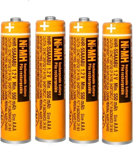 Vista 3 de Paquete de 8 Pilas Recargables HHR-55AAABU NI-MH AAA para Panasonic 1.2V 550mAh Batería AAA para Teléfonos Inalámbricos