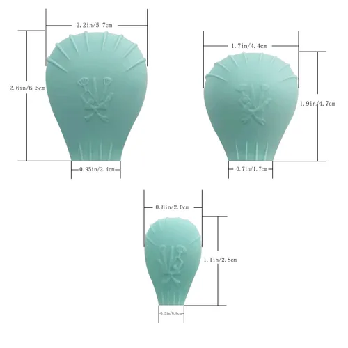 Vista 2 de LORMAY 4 fundas de silicona para brochas de maquillaje, burbujas de cepillo para proteger las cerdas de ser aplastadas y mantener la bolsa