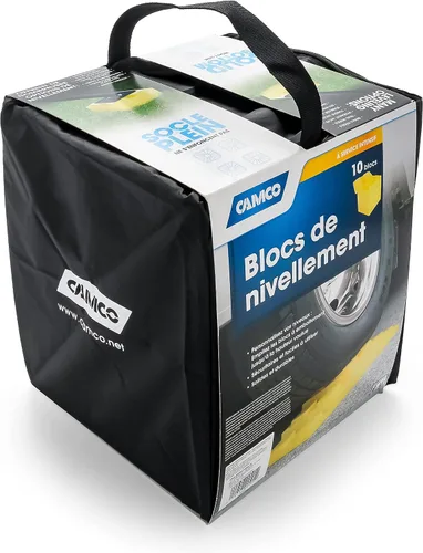 Vista 6 de Camco Bloques de nivelación resistentes Ideal para nivelar ruedas individuales, ruedas dobles, gatos hidráulicos, gatos de enganche y más