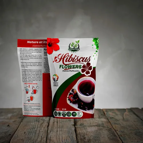 Vista 2 de Jaunty's Hibiscus Flower - Té de hierbas orgánicas sueltas de 3.00 oz, pétalos enteros, sin OMG, sin cafeína, rica experiencia, relajación