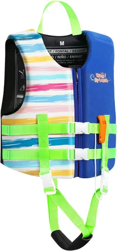 Vista 16 de HeySplash Chaleco de natación para niños pequeños, chaqueta de natación para niños de 30-50/50-80 libras, chaleco flotante para niños con correa