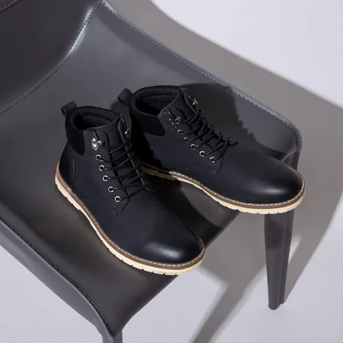 Vista 51 de Vostey - Botas tobilleras con cordones (Chukka), de senderismo, impermeables y estilo informal para hombre