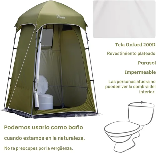 Vista 4 de Vidalido Tienda de ducha para acampar al aire libre, fácil instalación, tienda de campaña de privacidad, vestuario, tiendas de campaña portátiles