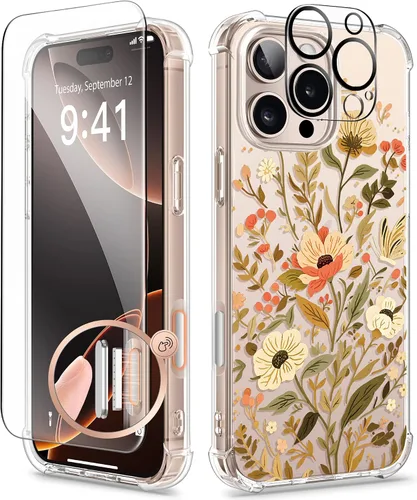 Vista 176 de GVIEWIN - Funda para iPhone 11 con protector de pantalla + protector de lente de cámara, cubierta protectora transparente suave de poliuretano