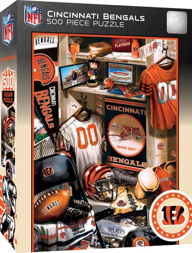Vista 6 de MasterPieces Rompecabezas de 500 piezas para adultos para el Día del Juego, NFL San Francisco 49ers Locker Room, 15 x 21 pulgadas