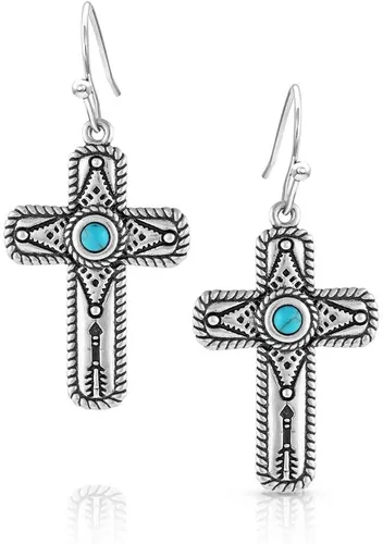 Vista 14 de Montana Silversmiths Pendientes de cruz estilo de vida occidental
