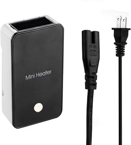 Vista 4 de YOUCIDI Calefactor Mini Portátil de Ahorro de Energía para Habitación, Oficina, Escritorio, Ventilador Eléctrico Calentador de Aire Negro