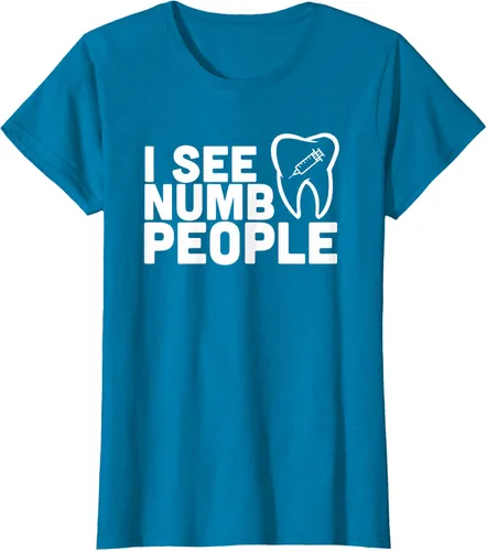 Vista 100 de I see Numb People - Camiseta de regalo para dentista dental, Negro, S
