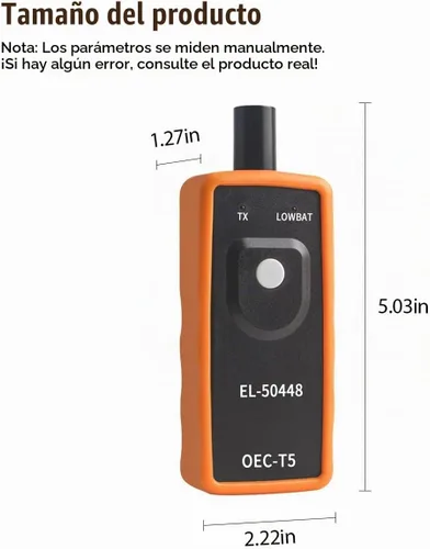 Vista 2 de ZIMISI EL-50448 Herramienta de restablecimiento TPMS, Sistema de sensor de monitoreo de presión de neumáticos OEC-T5, herramienta de activación