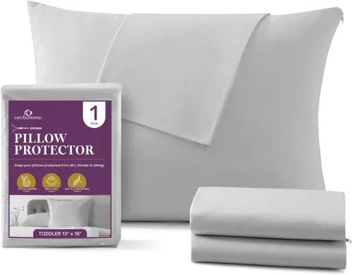 Vista 14 de Juego de 8 protectores de almohada estándar con cremallera, 100% algodón, transpirables, protegen las almohadas de la suciedad, el polvo y los 1