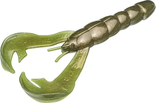 Vista 40 de Strike King Rage Tail Cangrejo Ámbar Verde Negro