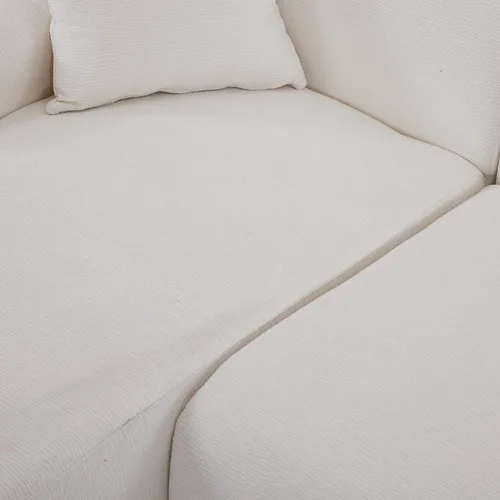 Vista 7 de Sofá combinado de 2 piezas, moderno sofá modular grande en forma de L, juego de sofá diván de tela de felpilla para sala de estar, dormitorio