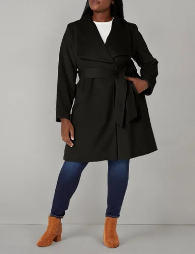 Vista 3 de Cole Haan - Abrigo de lana con cinturón para mujer Abrigo clásicamente elegante para estilo durante todo el año