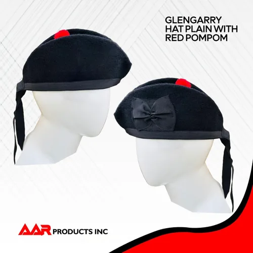 Vista 19 de AAR Gorros Glengarry Balmoral Kilt Scottish para hombre en dados y lisos 100% lana Piper 52-62